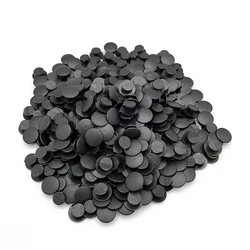 100Pcs Black Plastic Shoe Buttons DIY Parts Pins Accessories For Women's Clogs Custom Garden Shoe Charms Kid's Slippers Buckles