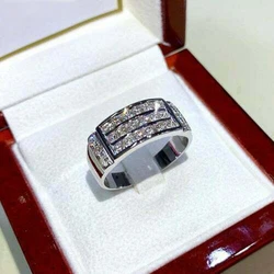 Huitan Elegant Bridal Wedding Rings with Shiny CZ Stone Simple and Versatile Design Women Fashion Rings Party Jewelry Wholesale