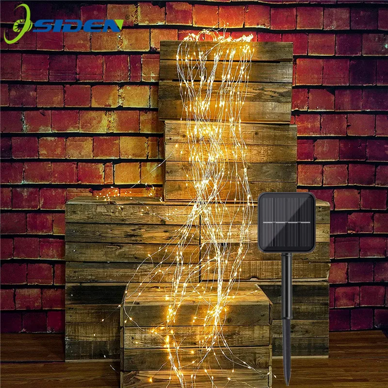 

Tree Vine Solar Lamp Cooper Wire Fairy lights 10 Strings 200 LED String Lamp For Outdoor Garden Christmas Tree Decoration