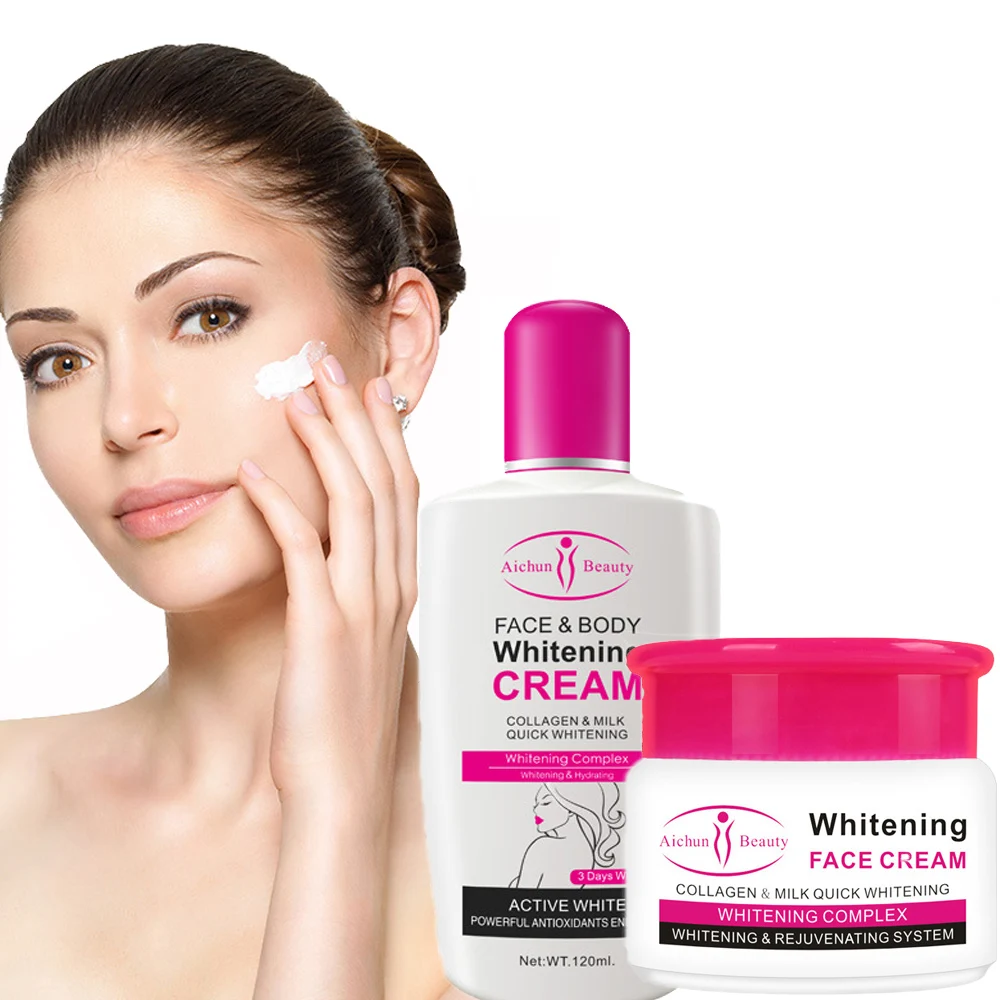 

Whitening Skin Care Set Body Cream Face Cream Moisturizing Body Leg Arm Lotion Skin Smooth Lightening Facial Cream Skincare Kit