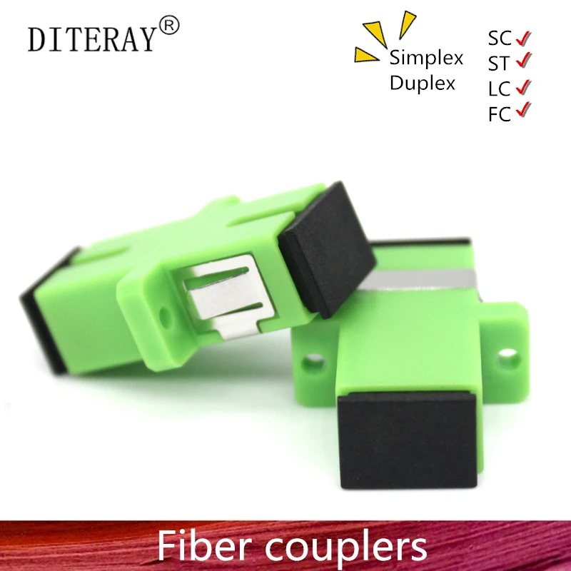 SC APC Adapter SM Optical Flange Coupler Simplex SC Optical Fiber Connector and Coupler Ftth Fiber Optic SC Adapter