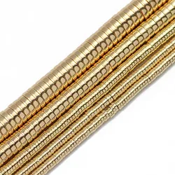 KC Gold Color Flat Round COINS Hematite 3/4/6/8mm Natural Stone Spacers Loose Beads For Jewelry Making Diy Bracelets Accessories