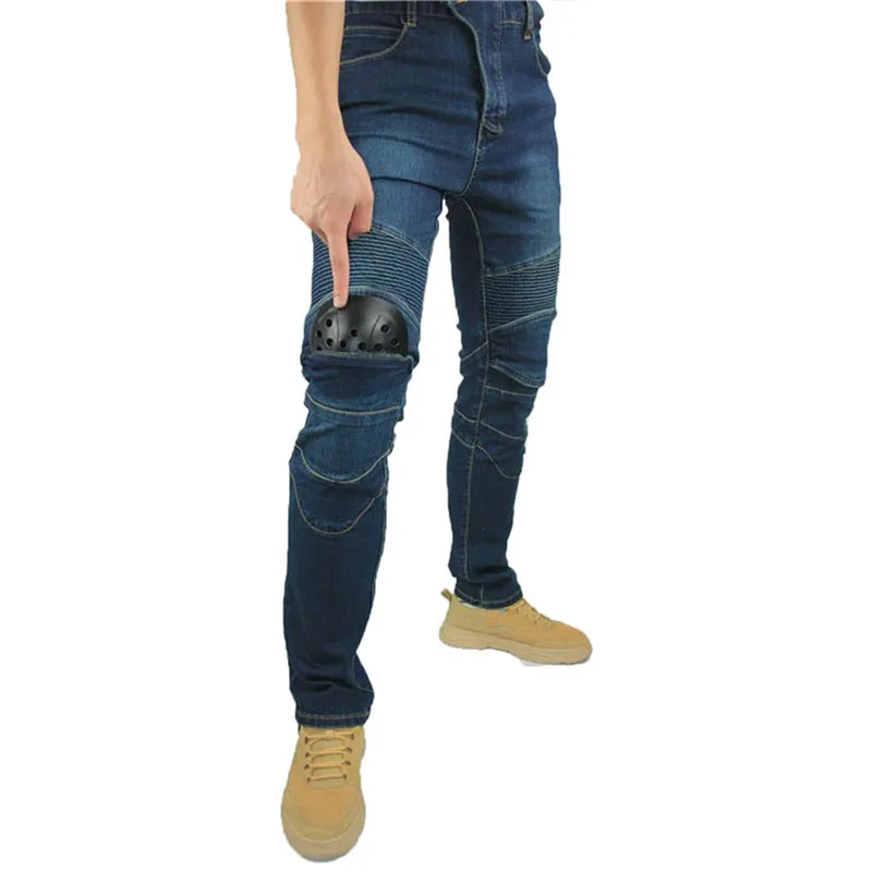 Pantalones flexibles UGB para Motocross para hombre, Jeans con rodillera, Motocross, descenso, 4 estaciones