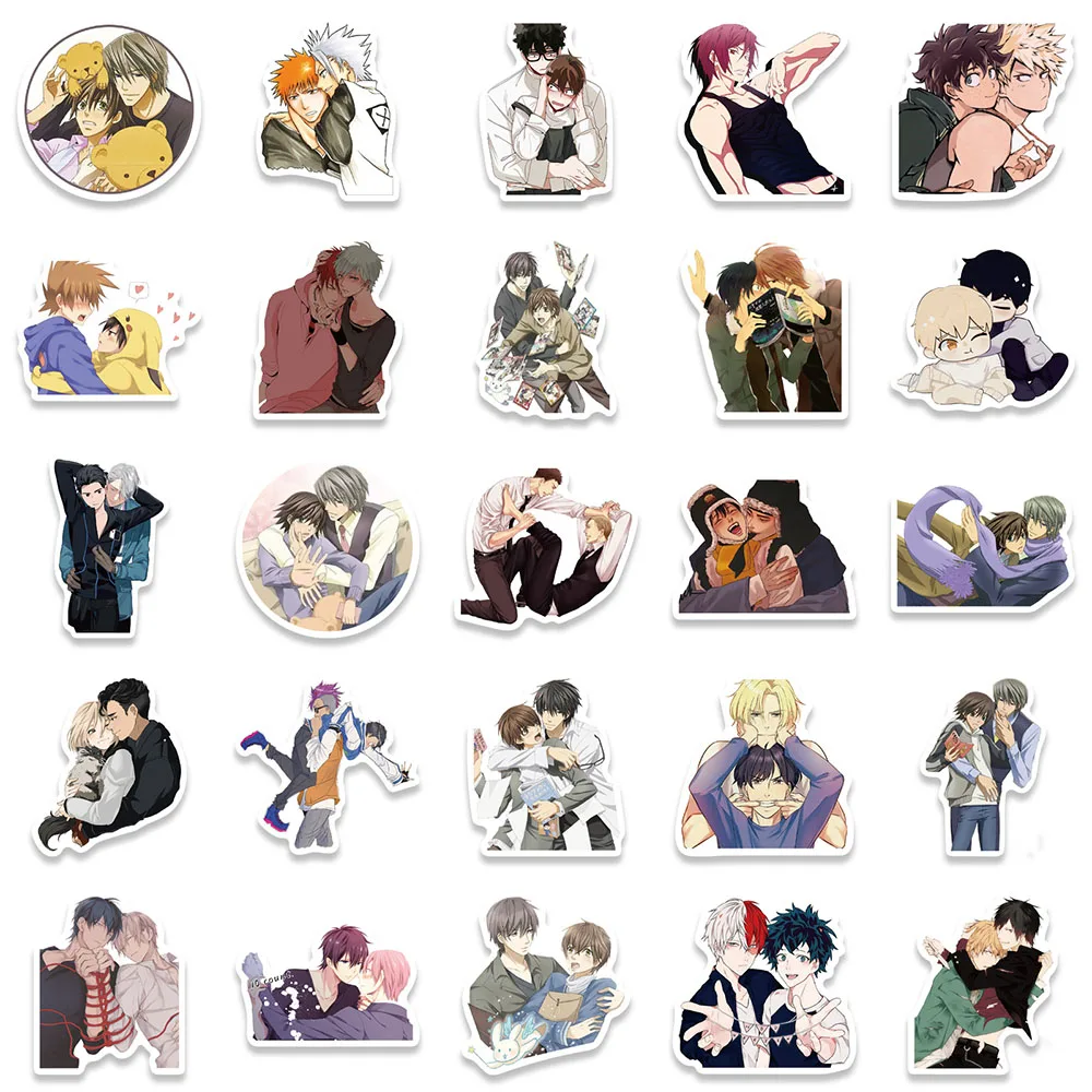 10/30/50PCS Game BL; Yaoi Animation Personalized Graffiti Waterproof Stickers Phone Bike Laptop Guitar Luggage Car Gay Sticker