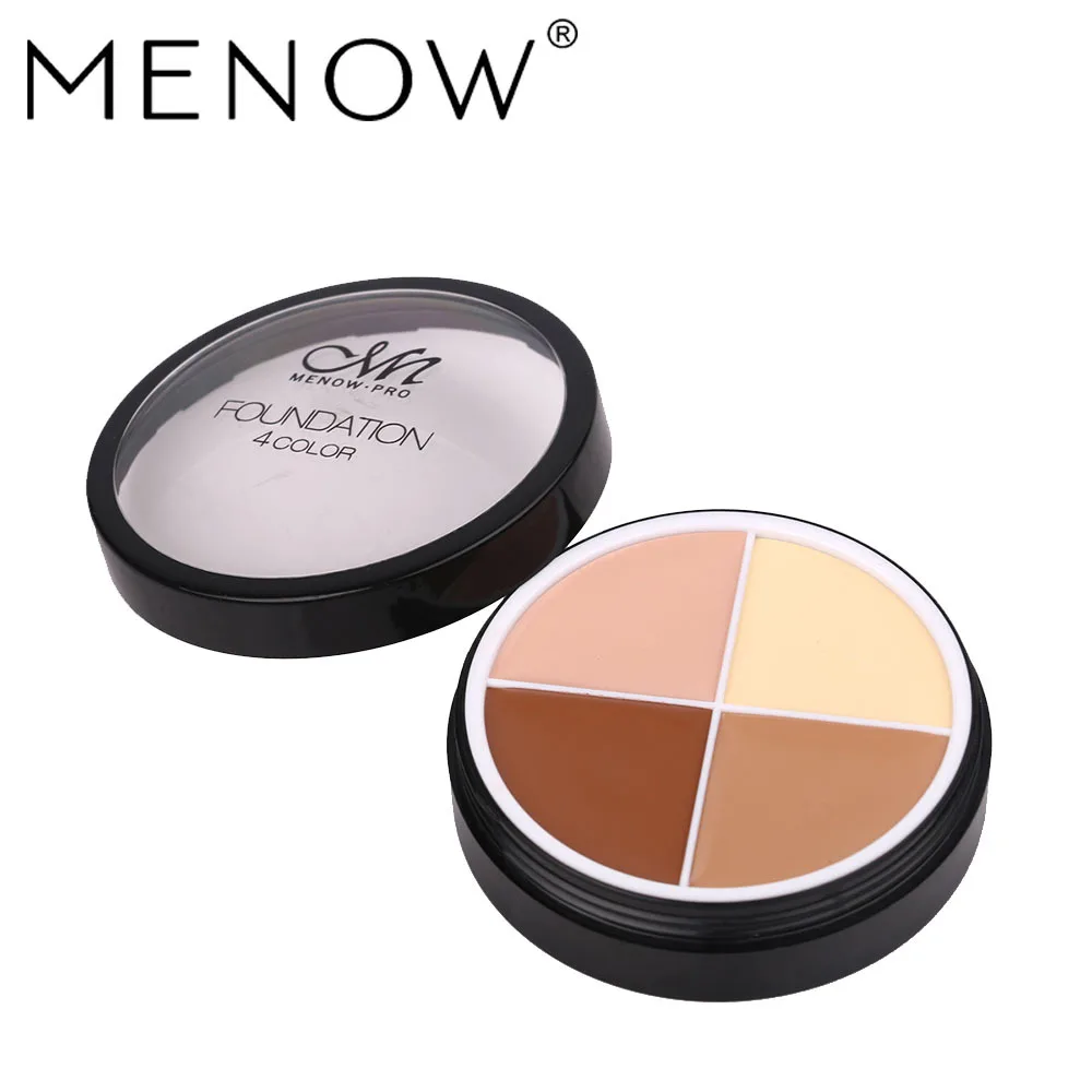 MENOW C14002 Foundation ครีม4สีคอนซีลเลอร์สามารถสีเครื่องสำอางแต่งหน้าคอนซีลเลอร์ Contour Palette เครื่องสำอางค์สำหรับผู้หญิง