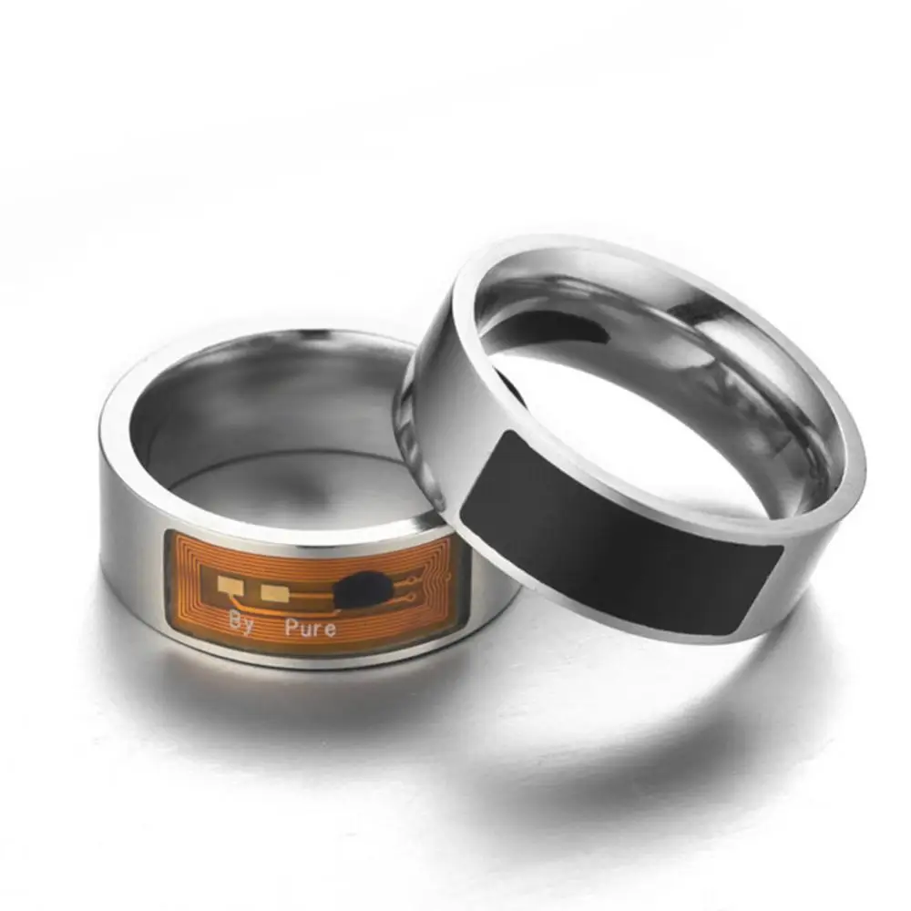 NFC Multifunctional Connect Intelligent Stainless Steel Couple Smart Finger Digital Ring For Android Technology Jewelry Wearable