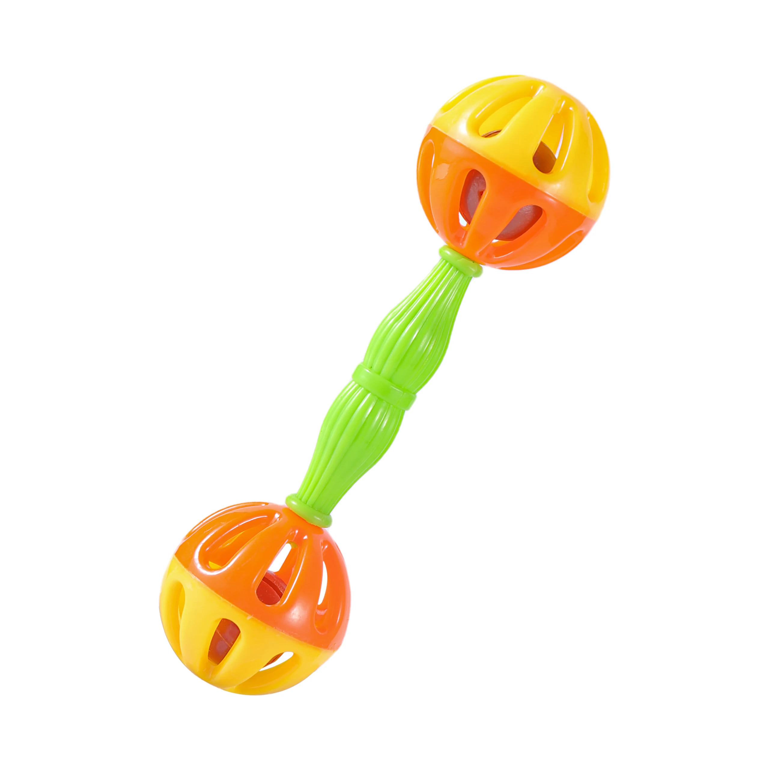 Parrot Toy Creative Rattle Bite Resistant Bird Bite Toy Parrot Chewing Toy Parrot Training Toy Double-head Bell Ball Toy 1Pc