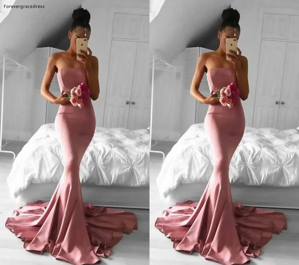 2019 Bridesmaid Dress Sleeveless Long Formal Wear Graduation Party Gown Custom Made Plus Size