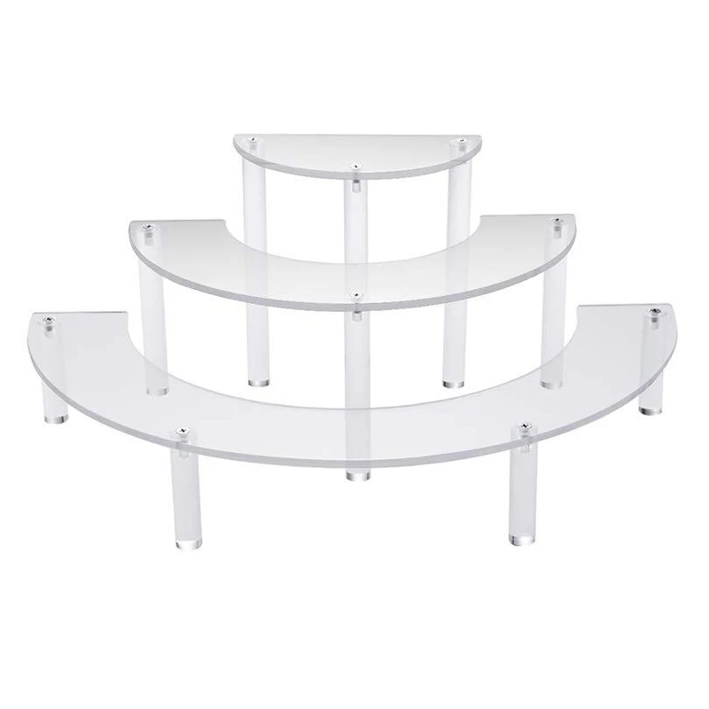 Functional Transparent Movable Acrylic Cake Display Stand Party Round Cupcake Holder Bakeware Wedding Birthday Party Decoration