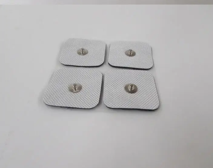 40pcs Square Self Adhesive Replacement Electrode Pads for  TENS/EMS Compex snap Wireless Muscle Stimulators 3.9mm Stud