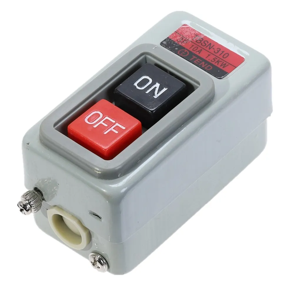 1Pcs,TBSN-310/315/330,Metal button switch control box Power Three Phases,Electrical Equipment,3P,10/15/30A 380V AC,1.5/2.2/3.7KW