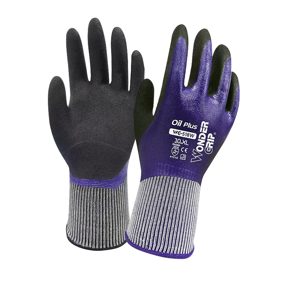 1Pair General Oil-proof Working Gloves Work Safety Thermal Gloves Anti-Skidding Latex Rubber Gloves Cold-proof Waterproof Gloves