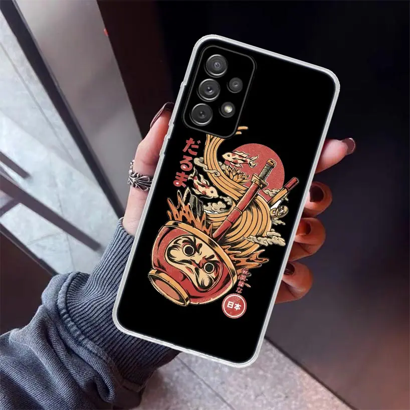 Kanagawa Surf Food Noodles Phone Case For Samsung Galaxy A51 A50 A71 A70 A41 A40 A31 A30S A20E A21S A10S A11 A01 A6 A7 A8 A9 Cov