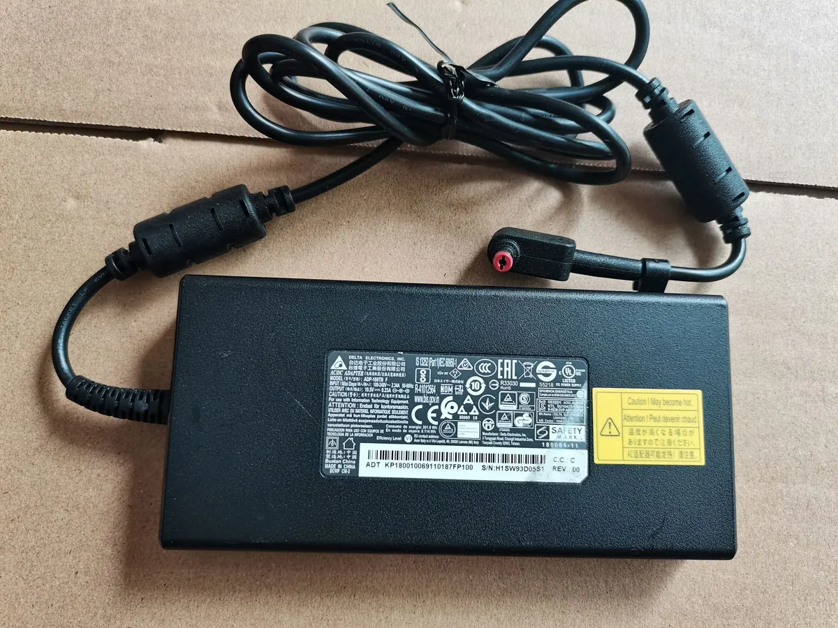 Slim Delta-ac Adaptador para Acer Predator Triton 500 Puryuan Genuíno 19.5v 9.23a 180w 5.5×1.7 mm Adp180tb f Pt51551 Pt515-517746