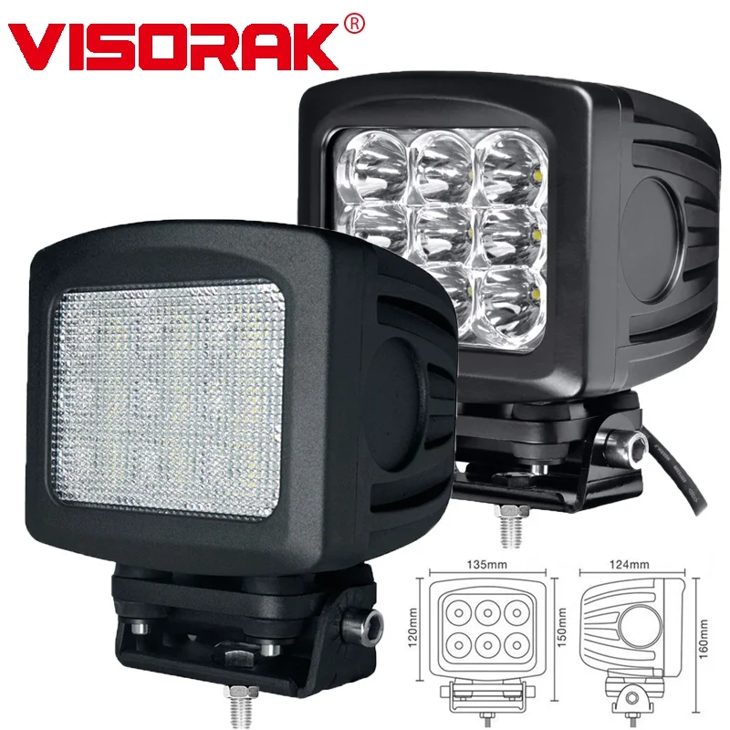 

VISORAK 5inch High Power Spot Flood Tractor Excavator Offroad Reverse Lamp 12V Heavy Truck LED Work Light Bar For Hummer Pickup