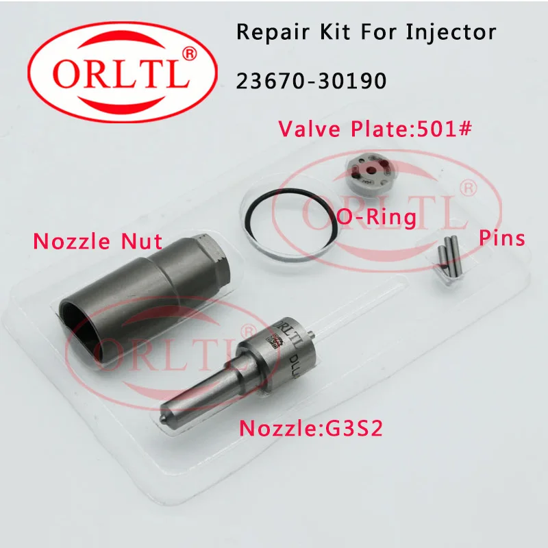 Diesel Nozzle G3S2 Control Valve Plate 501# For Common Rail Injector 23670-30190 Toy ota Cruiser Prado Fortuner Prado 01-10