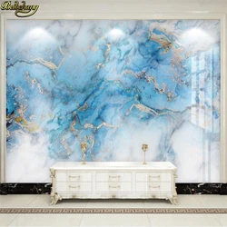 custom 3d Blue Marble wallpaper mural modern light luxury infiltration ink TV background wall paper Stickers home decor wall art