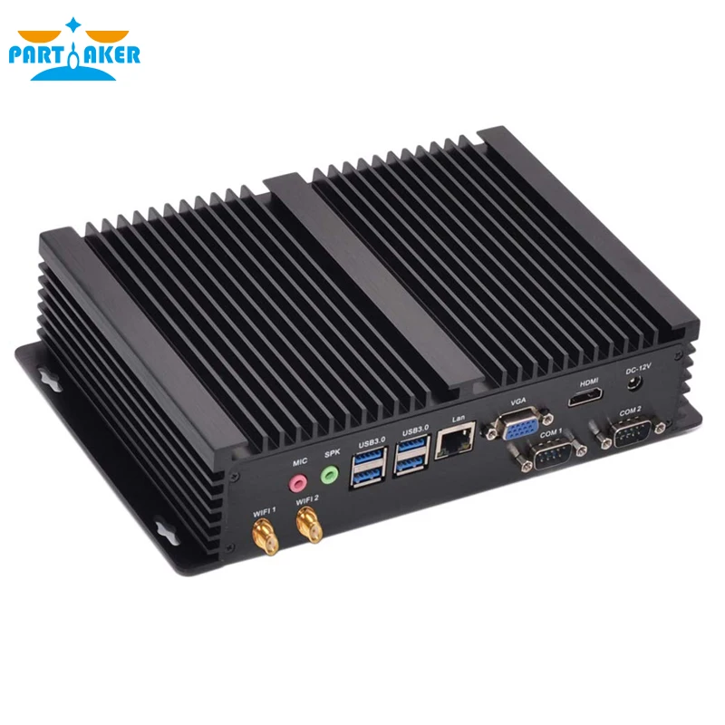 Mini PC sin ventilador i7 4500U i5 4200U i3 5005U, ordenador Industrial con 24 horas de trabajo, 2 COM, HDMI, VGA, pantalla Dual de 300M, Wifi, 4K, HD, HTPC