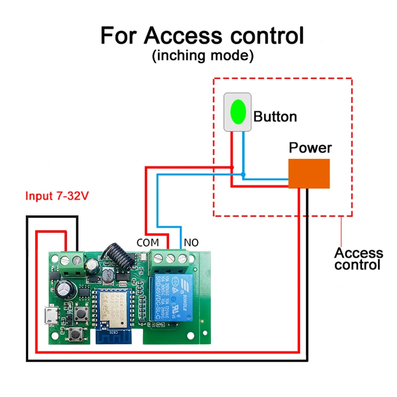 Tuya Smart WIFI 1CH 2CH Gate Electric Door Access Motor Lock Switch,DC 12V 24V 32V,1 2 Channel Pulse Relay Module,RF433 Remote