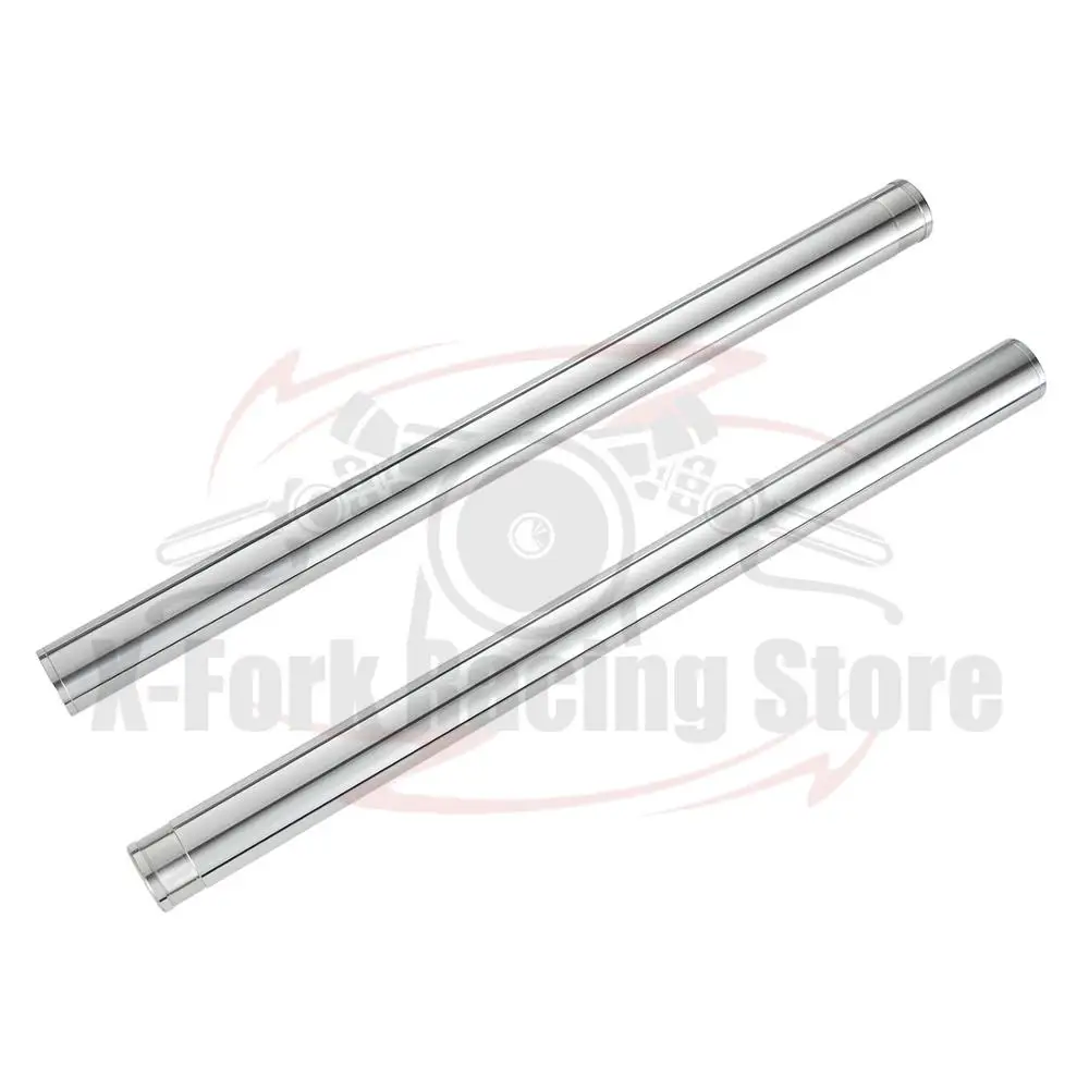 Front Inner Fork Tubes Pair For Kawasaki ER650 ER-6N 2012-2016 13 14 15 41X585mm Motorcycle Shock Absorber Pipes Bars Silver