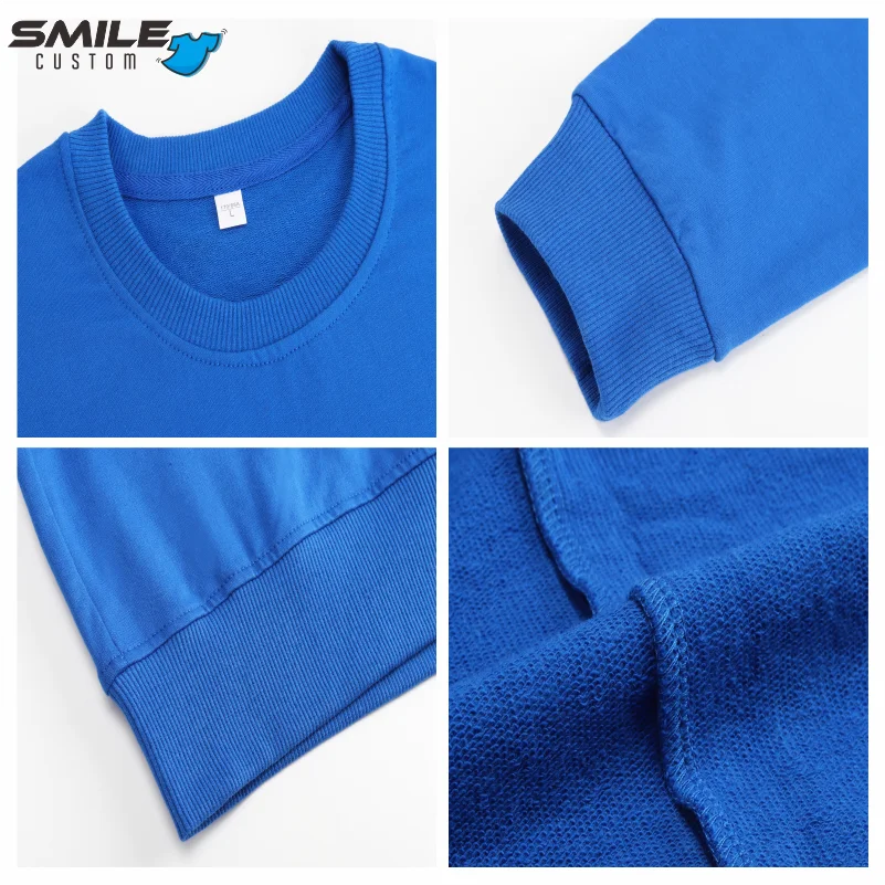 SMILE Cotton All-match Sweatshirt DIY Logo Street Trend Hiphop Sweater Custom Cool Text Pattern Casual Sport Jacket Design Print