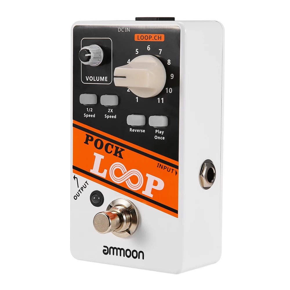 ammoon POCK LOOP Looper Guitar Effect Pedal 11 Loopers Max.330mins Recording Time Guitar Accessories Guitar Pedal Guitar Parts