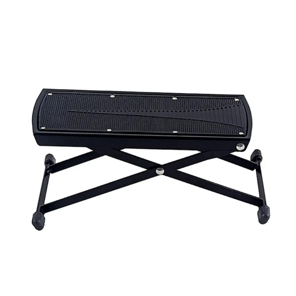 Adjustable Non-slip Folding Folk Guitar Foot Stool Height Footrest Pedal Stand