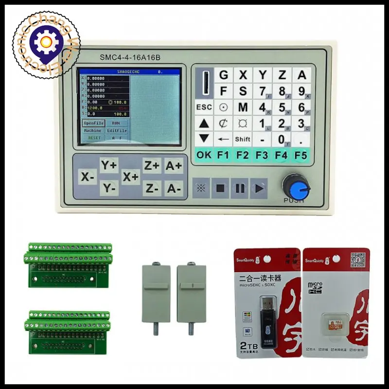 

SMC4 engraving machine controller stepping servo programming offline pulse control 4-axis motor module contactor