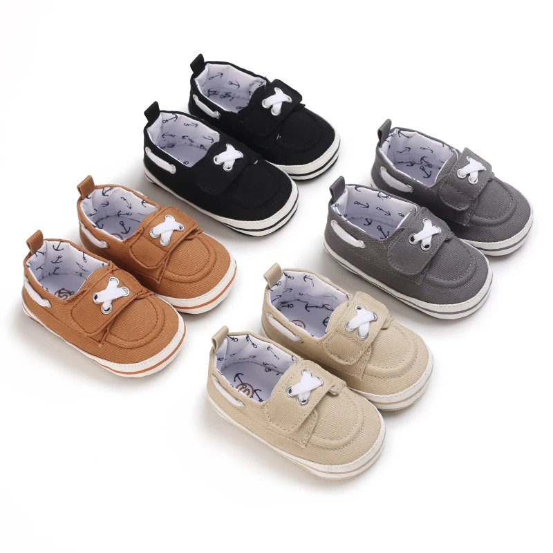 0-18M Baby Shoes Boys and Girls Classic Soft Sole Toddler Shoes Infant, Bed Shoes First Walkers Flat Casual Shoes