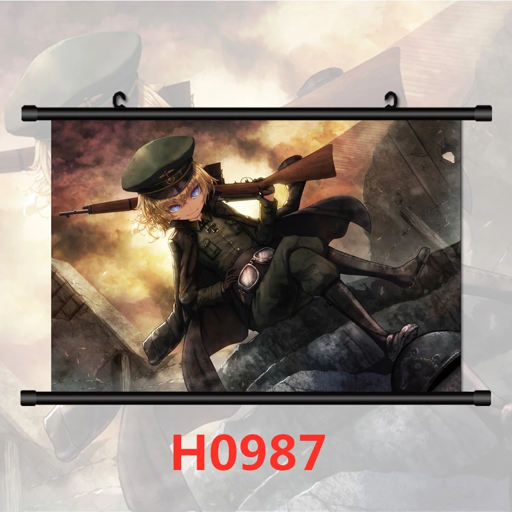 WTQ Youjo Senki Saga of Tanya The Evil Tanya Degurechaff Canvas Painting Anime Posters Wall Decor Wall Art Picture Home Decor