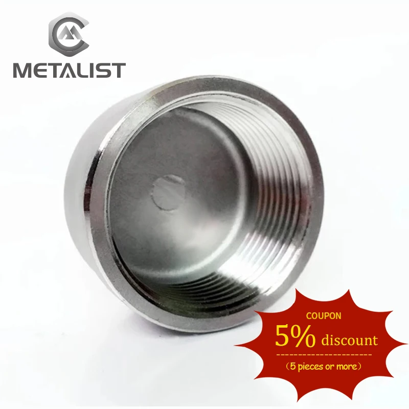 METALIST BSP 1/2 "DN15-3/4" DN20 SS304 Edelstahl Sanitär Rohr Kappe Weibliche Gewinde Rohr End Abdeckung kappe Für Rohr