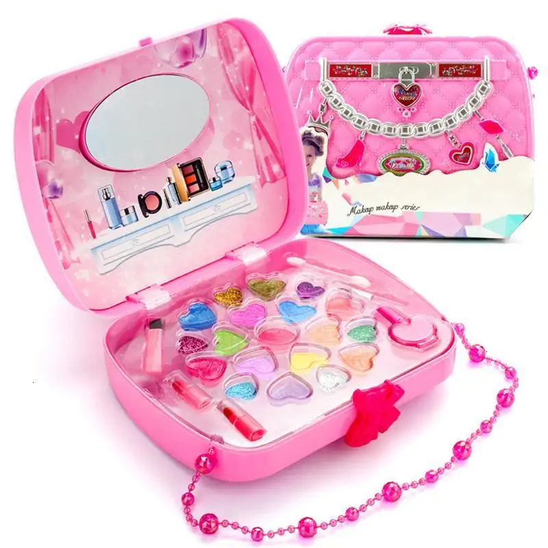 Neonate Make Up Set giocattoli finta gioca borsa cosmetica salone di bellezza giocattolo strumenti per il trucco Kit bambini finta di giocare giocattoli