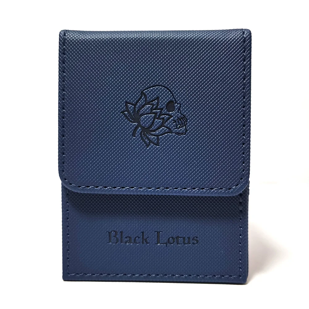 

Deck Box Gaming Generic Multi Large Size for 90+ Sleeved Cards PU Leather Holder for Collectible Trading Card Games TCG (Blue)