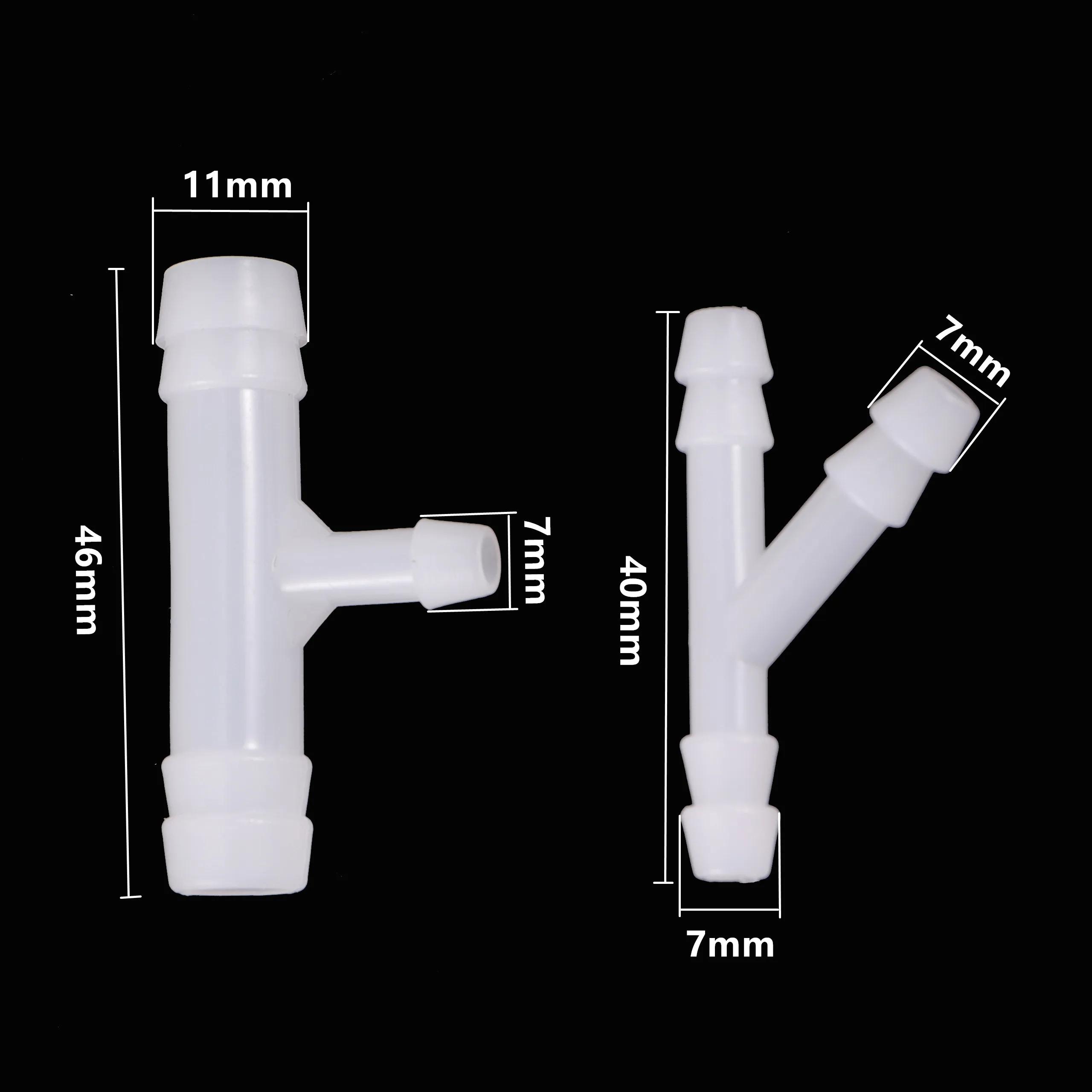 20 sztuk 4/7mm wąż 8/11mm króciec do węża złącza wody Tee Y sprzęgła ogród rura kroplująca połączenie montażu Splitter wody