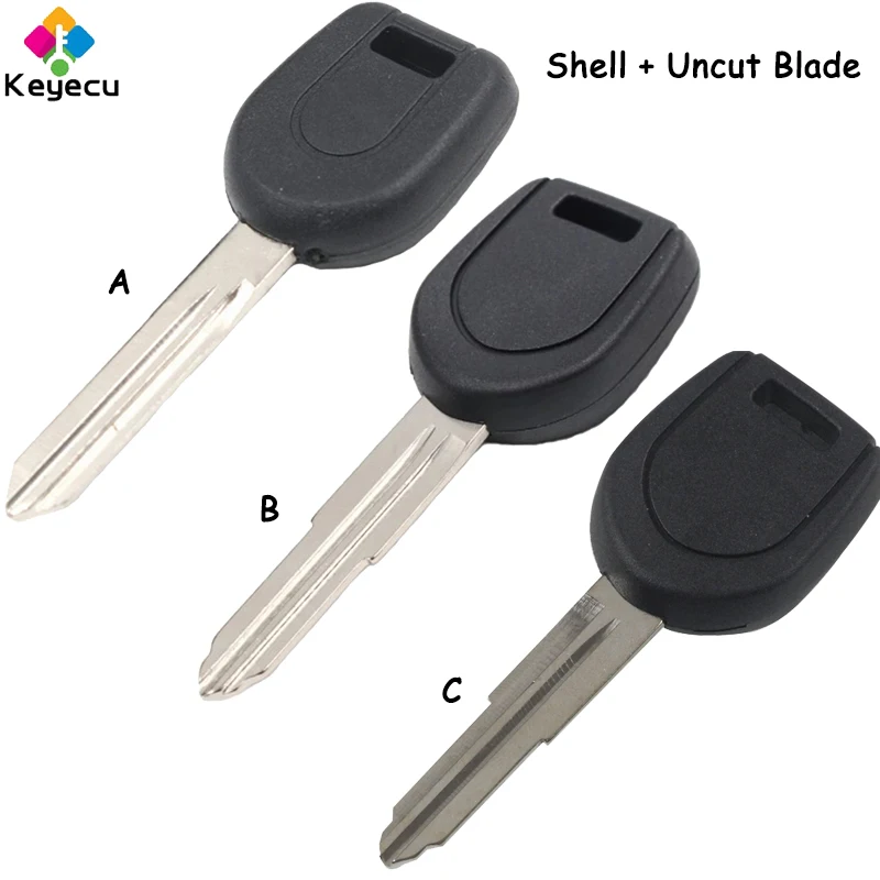 

KEYECU Uncut Ignition Transponder Car Key Shell Case for Mitsubishi Eclipse Galant Endeavor L200 Shogun Pajero Montero Lancer