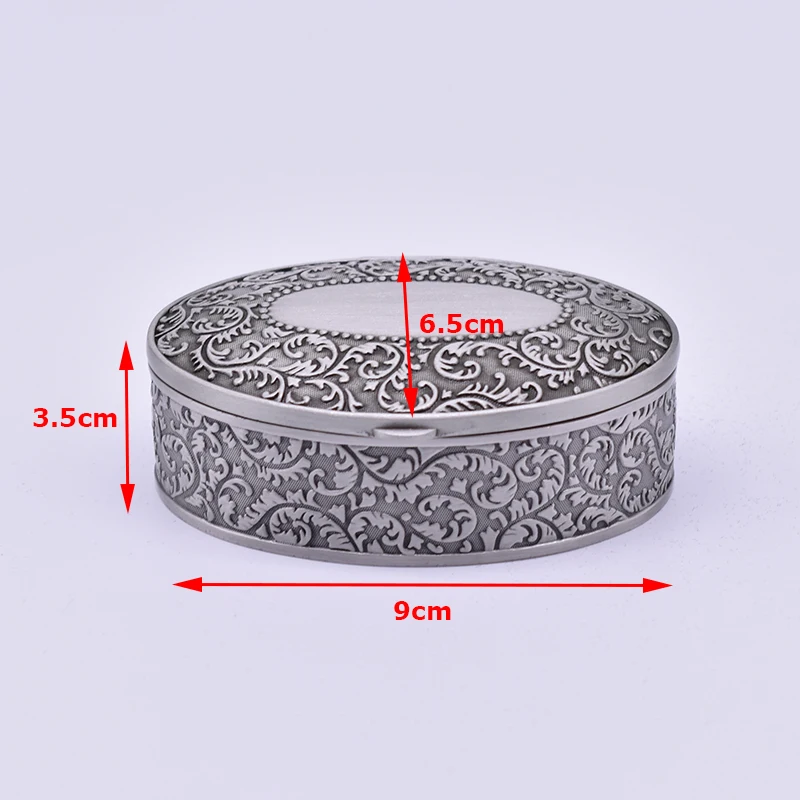 PEANDIM Ornate Antique Engraving Jewelry Box Trinket Carring Box Metal Art Craft Princess Jewelry Box For Wedding Holiday Gifts