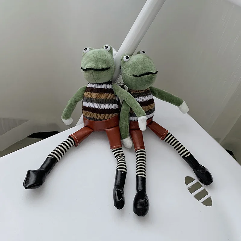 Hot Sale Plush Toys Ugly cute leather pants Long legs frogs Doll Stuffed Animal Kermit Toy Drop shipping Holiday keychain Gifts