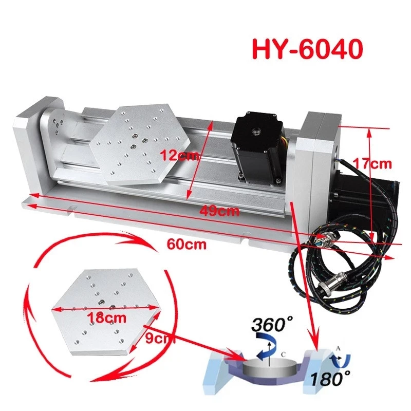 CNC 6040 MACH3 USB 5 Axis CNC Router Wood Carving Machine Woodworking Milling Engraving Machine for Aluminum Wood