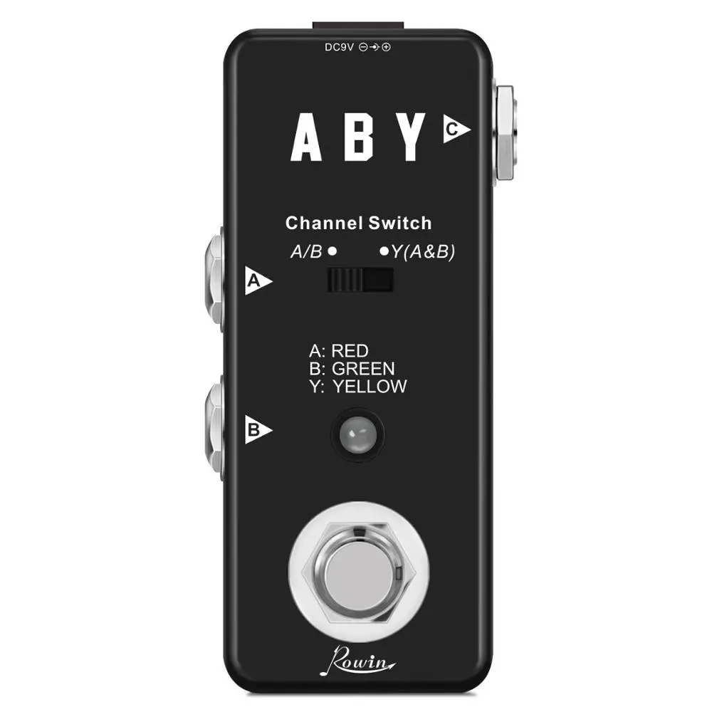 

Rowin Compact Vintage ABY Line Selector Гитарный эффект Педа ABY BOX Педаль для электрогитары Металлический корпус True Bypass