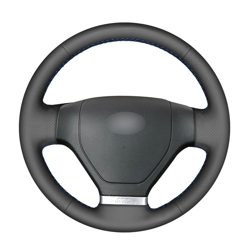 Black PU Artificial Leather Car Steering Wheel Covers for Hyundai Coupe Tiburon 2002 2003 2004 2005 2006 2007