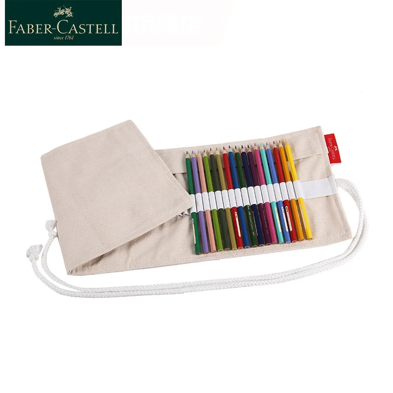 

Faber Castell 573064 Porous Canvas Pencil Case Portable Rolling Bag Curtain Pack Painting Drawing Writing Sketch Art Supplies