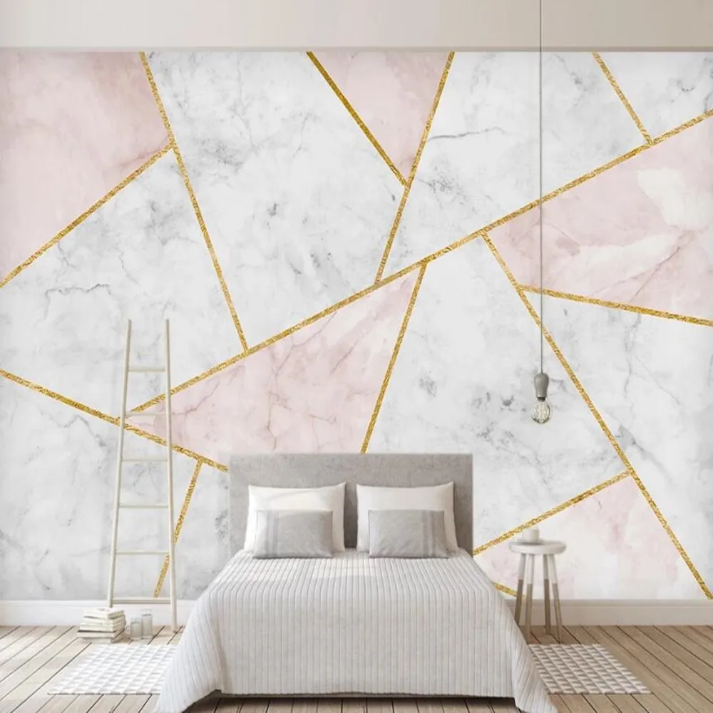 Milofi custom 3D marble geometric line graphic background wallpaper mural