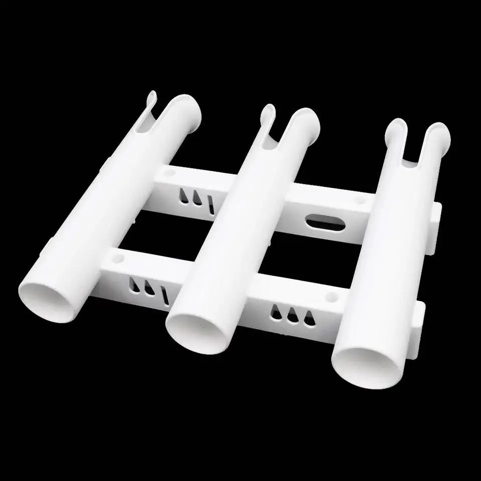 3 Tubes Link White  Plastic Fishing Rod Racks Holder Socket for Boat Marine Fishing Box Kayak Boat Yacht