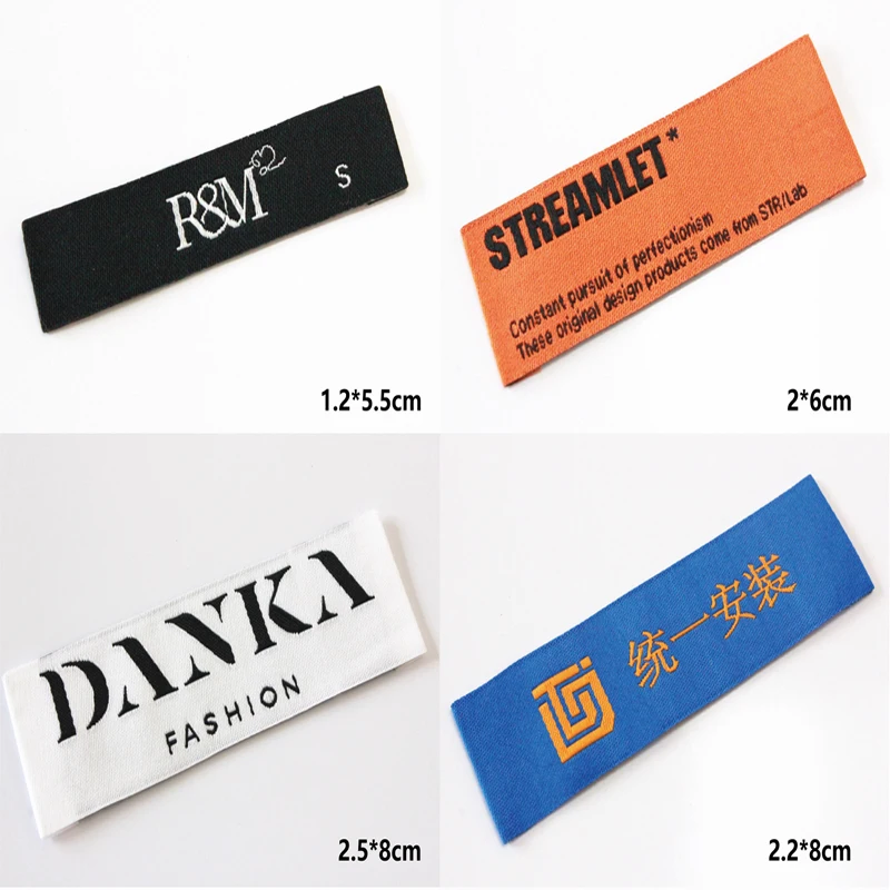 Separate Cut folded Clothing Custom Private Brand Washable Cloth Woven Labels Garment Tags Hair Wigs1000pcs Children's Cotton