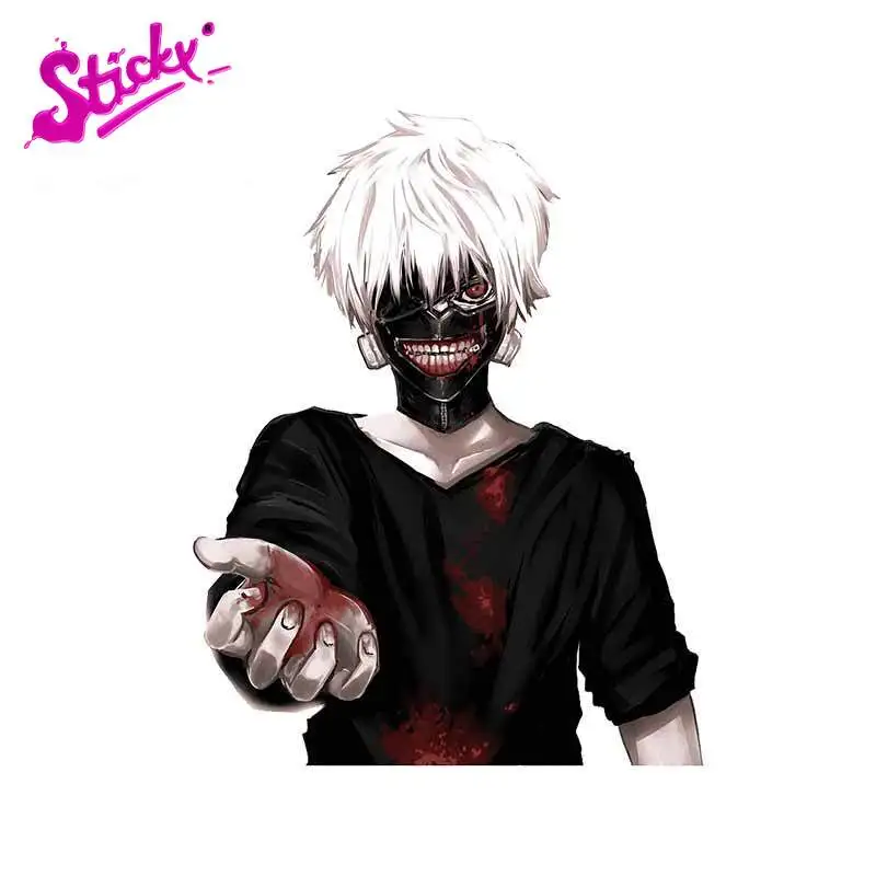 STICKY Tokyo Ghoul Waterproof Anime Decal Repair Car Stickers For Motorcycle Off-road Laptop Trunk Guitar