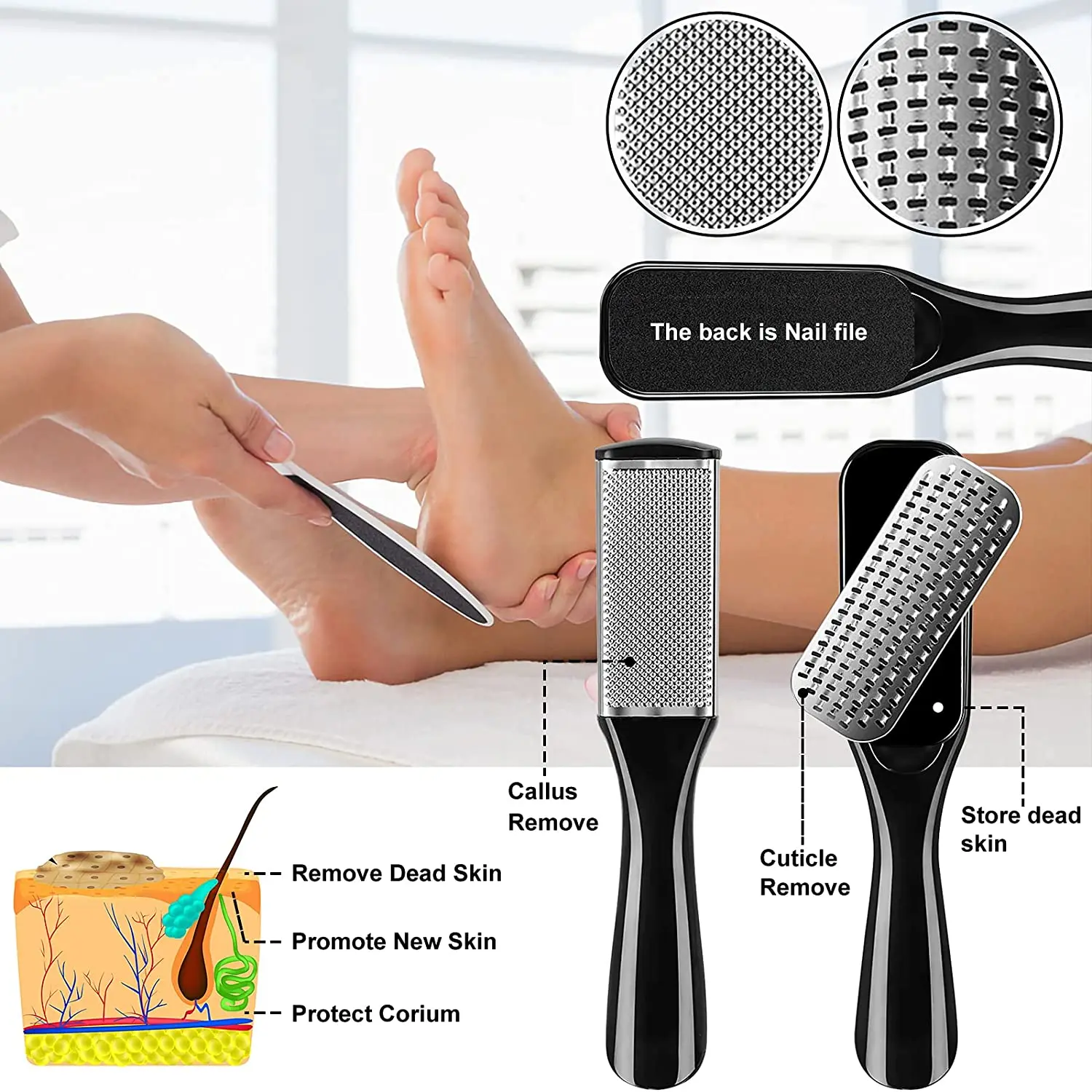 Pedicure Kit 24 in 1 Stainless Steel Pedicure Tools Set Professional Foot Care Kit Best Corn and Callus Remover for Women Men