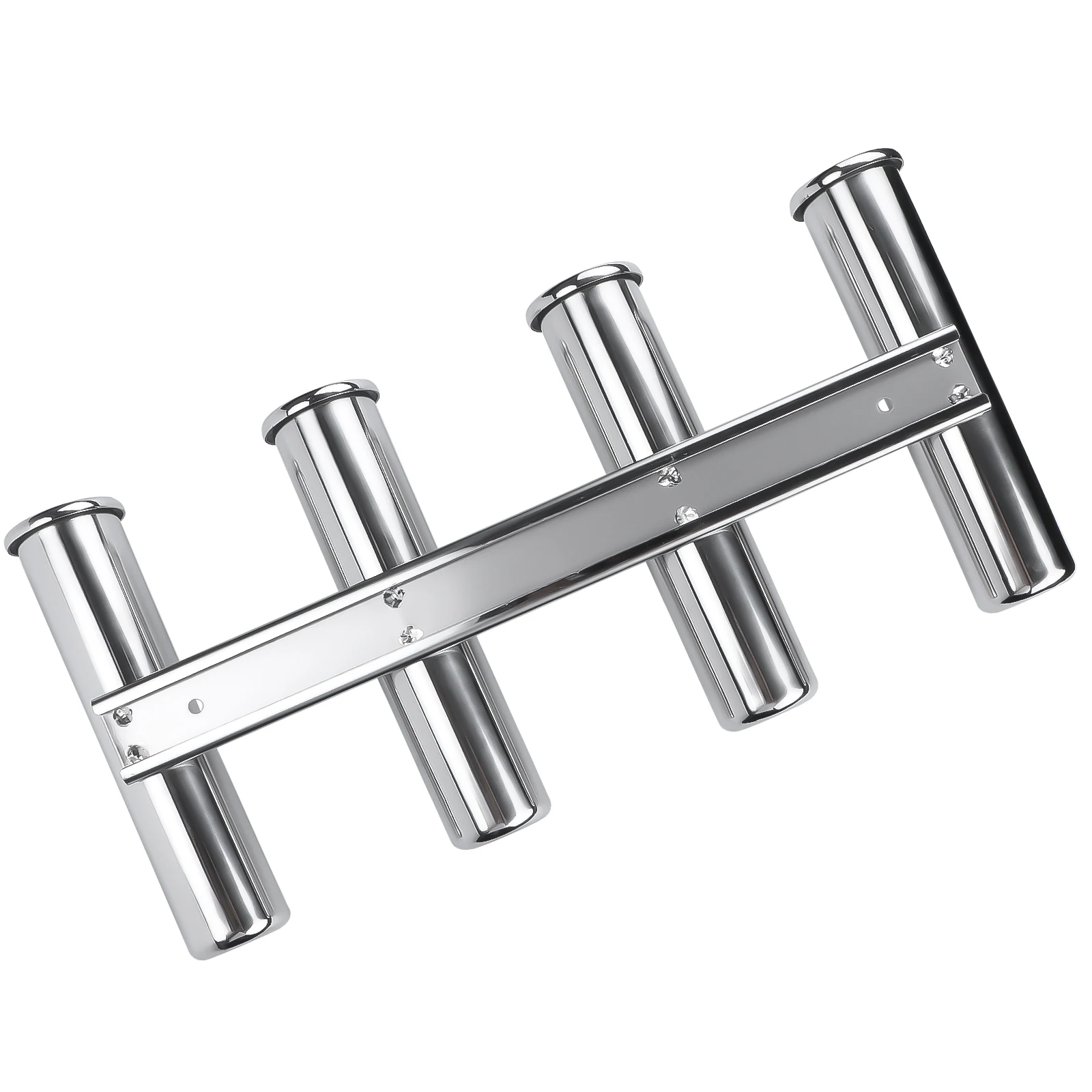 Soporte cañas de pesca vertical inox triple para barco y yate de pared - imagen 5