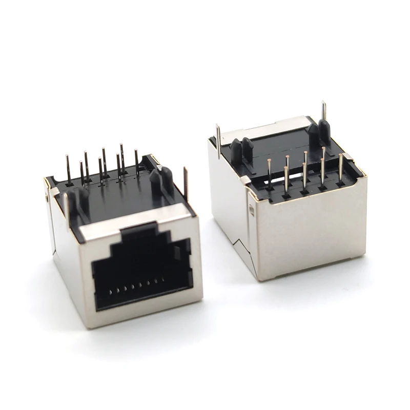 Connecteurs RJ45 8P8C 18x13mm, 10 pièces, adaptateur de réseau PCB modulaire 8P LAN