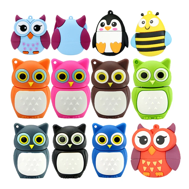 

Cute Owl USB 2.0 Flash Drives External Storage Pendrive 64GB 32GB 16GB 8GB 4GB Mini Cartoon Animal Usb Flash Disk Best Gift