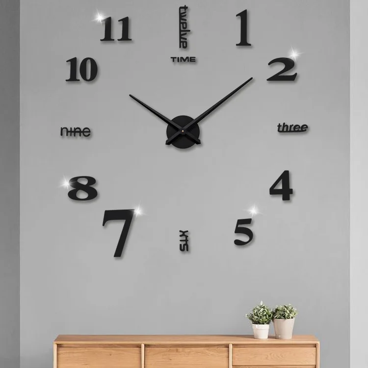 Living room creative clock wall stickeriy  European style wall sticker decorative clock  bumper 3d wall so bedroom